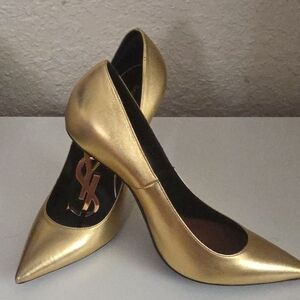 Gold YSL Women's Pumps
